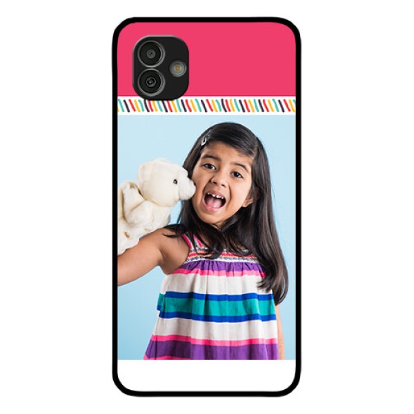 Samsung Galaxy M13 5G Personalized Glass Phone Case - Line art design