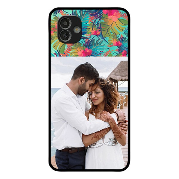 Samsung Galaxy M13 5G Photo Printing on Glass Case - Watercolor Floral Design