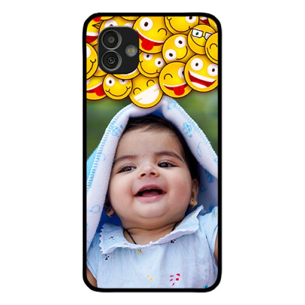 Samsung Galaxy M13 5G Custom Glass Mobile Case - with Smiley Emoji Design Samsung Galaxy M13 5G Custom Glass Mobile Case - with Smiley Emoji Design