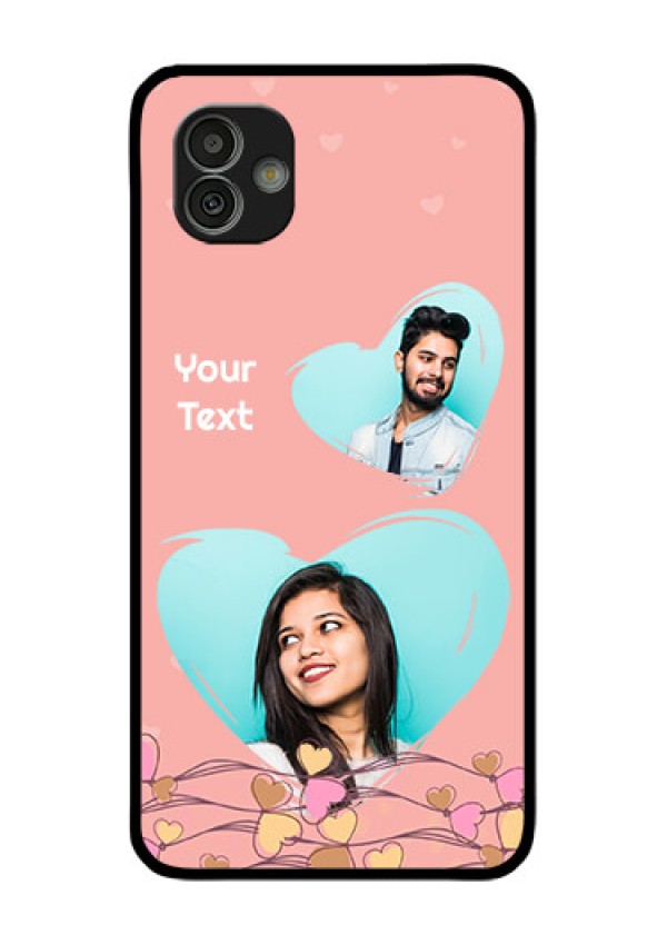 Samsung Galaxy M13 5G Custom Glass Mobile Case - Love Doodle Design