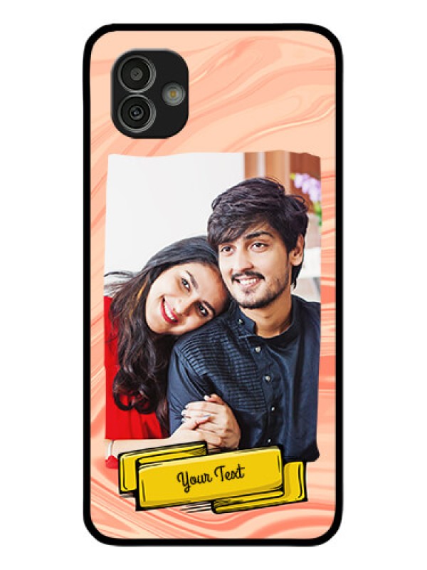 Custom Samsung Galaxy M13 5G Personalized Glass Phone Case - Marble Texture Design