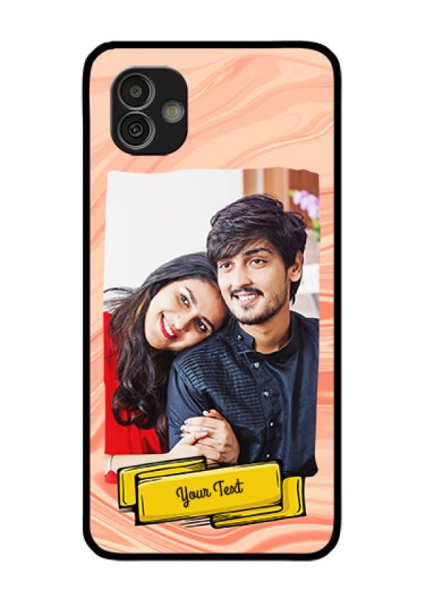 Samsung Galaxy M13 5G Personalized Glass Phone Case - Marble Texture Design