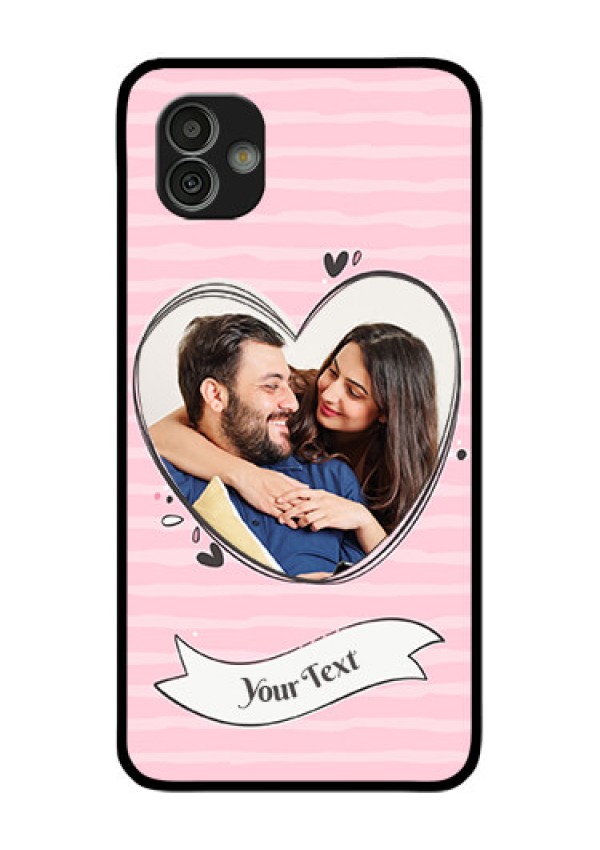 Samsung Galaxy M13 5G Custom Glass Phone Case - Vintage Heart Design