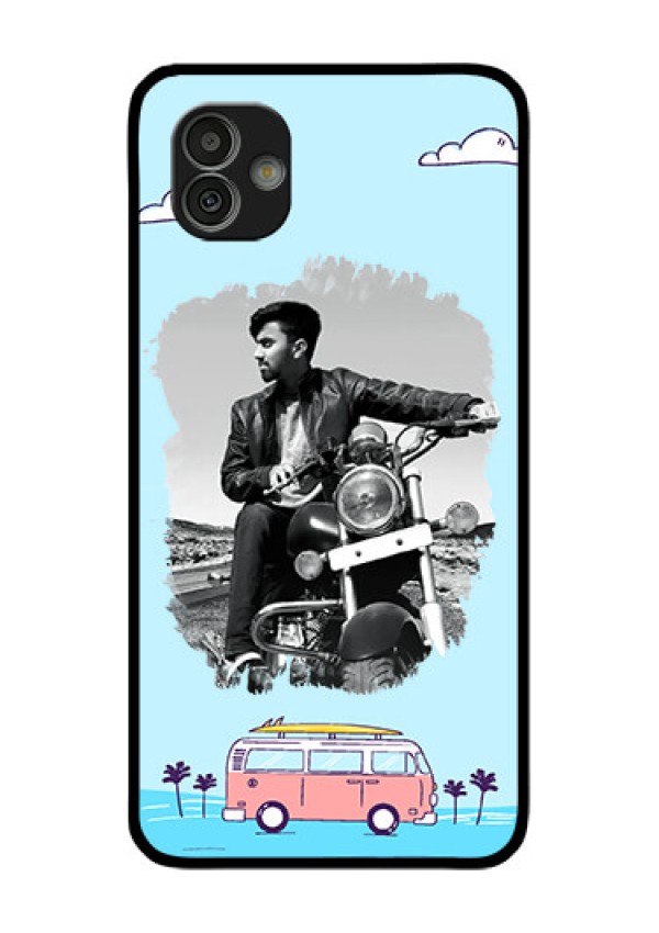 Samsung Galaxy M13 5G Photo Printing on Glass Case - Travel & Adventure Design