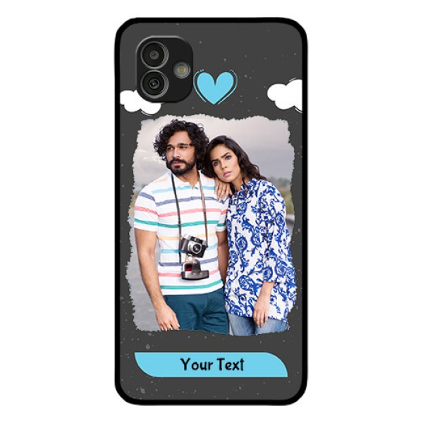 Samsung Galaxy M13 5G Custom Glass Phone Case - Splashes with love doodles Design Samsung Galaxy M13 5G Custom Glass Phone Case - Splashes with love doodles Design