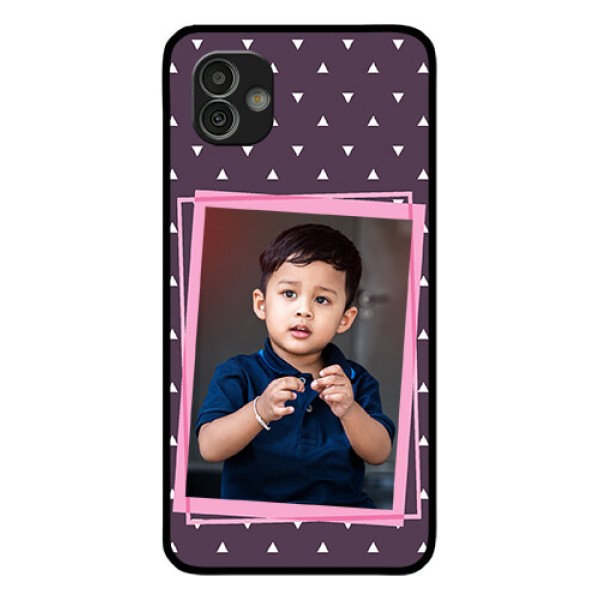 Samsung Galaxy M13 5G Custom Glass Mobile Case - Triangle Pattern Dotted Design Samsung Galaxy M13 5G Custom Glass Mobile Case - Triangle Pattern Dotted Design