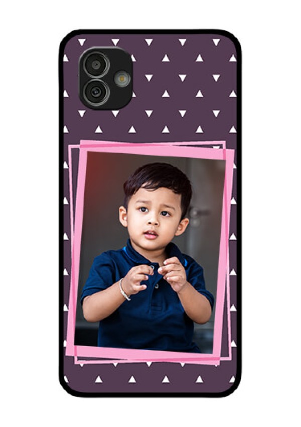 Samsung Galaxy M13 5G Custom Glass Mobile Case - Triangle Pattern Dotted Design
