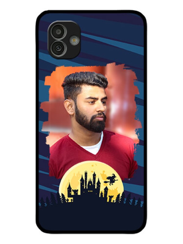 Custom Samsung Galaxy M13 5G Photo Printing on Glass Case - Halloween Witch Design