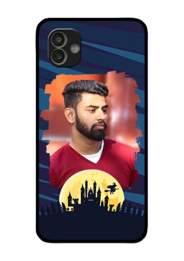 Samsung Galaxy M13 5G Photo Printing on Glass Case - Halloween Witch Design