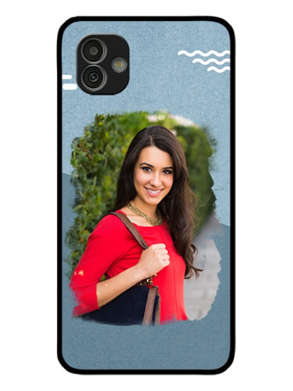 Custom Samsung Galaxy M13 5G Custom Glass Mobile Case - Grunge Line Art Design