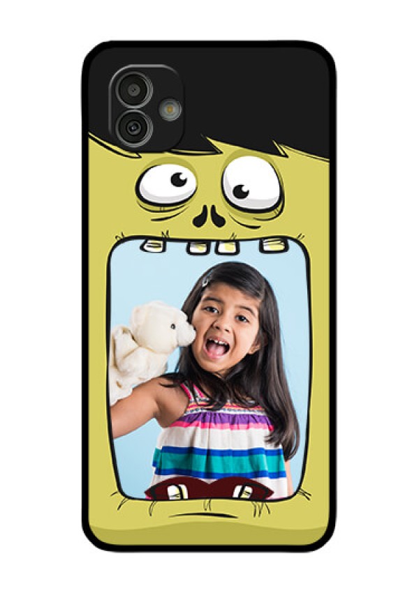 Samsung Galaxy M13 5G Personalized Glass Phone Case - Cartoon monster back case Design