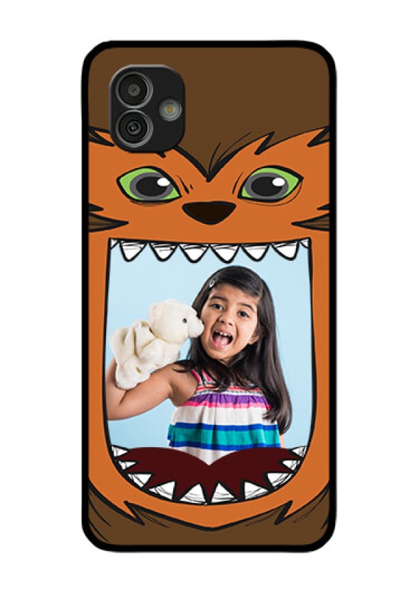Samsung Galaxy M13 5G Photo Printing on Glass Case - Owl Monster Back Case Design