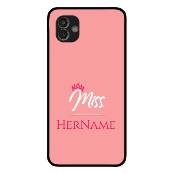 Samsung Galaxy M13 5G Custom Glass Phone Case Mrs with Name