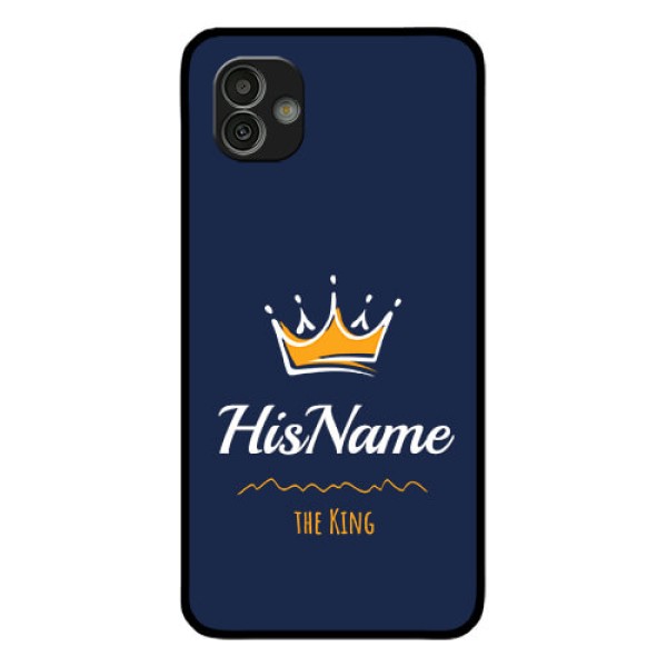Samsung Galaxy M13 5G Glass Phone Case King with Name