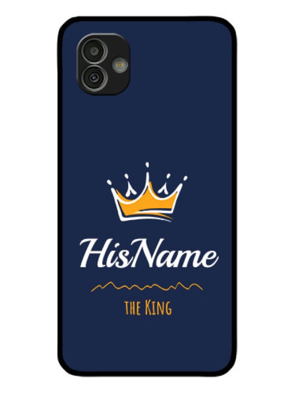 Custom Samsung Galaxy M13 5G Glass Phone Case King with Name