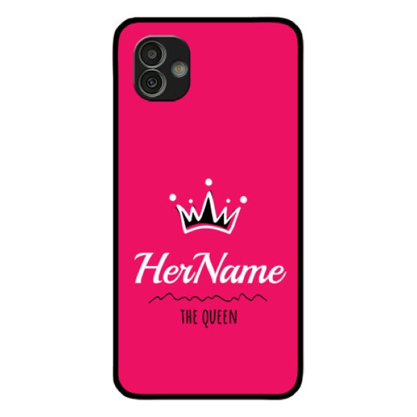 Samsung Galaxy M13 5G Glass Phone Case Queen with Name Samsung Galaxy M13 5G Glass Phone Case Queen with Name