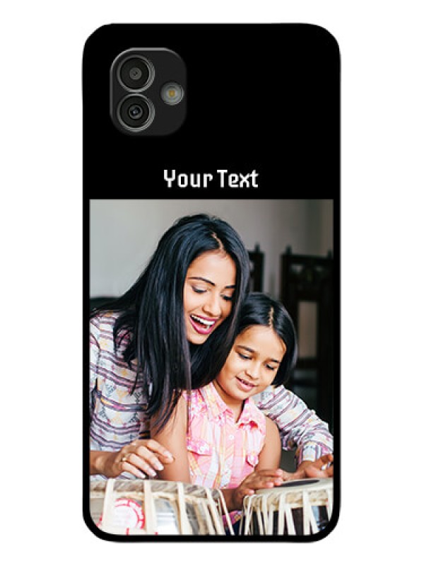 Custom Samsung Galaxy M13 5G Photo with Name on Glass Phone Case