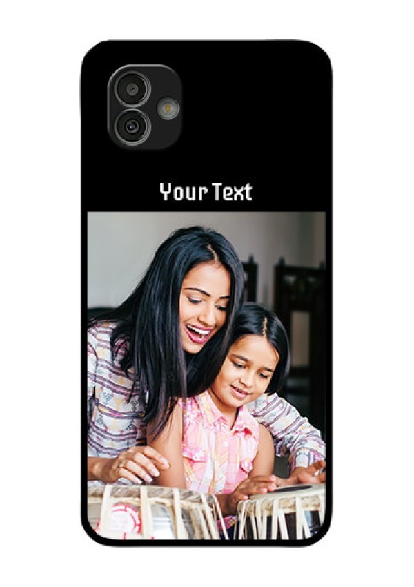 Samsung Galaxy M13 5G Photo with Name on Glass Phone Case