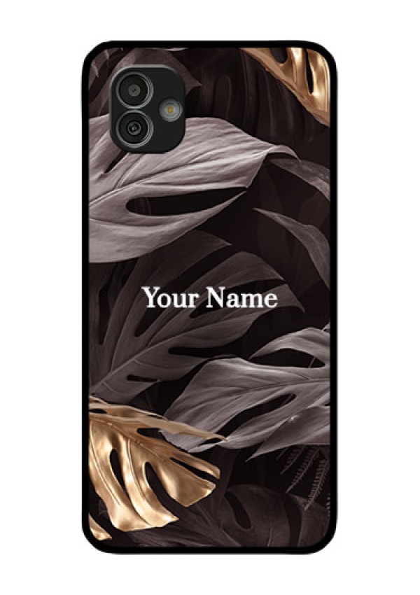 Galaxy M13 5G Personalised Glass Phone Case - Wild Leaves digital paint Design