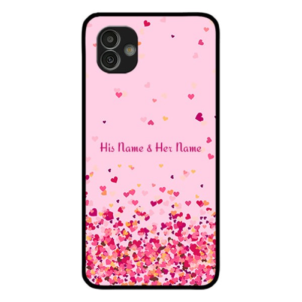 Galaxy M13 5G Photo Printing on Glass Case - Floating Hearts Design