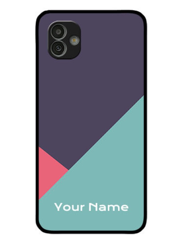 Custom Galaxy M13 5G Custom Glass Mobile Case - Tri Color abstract Design