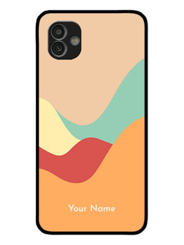 Custom Galaxy M13 5G Personalized Glass Phone Case - Ocean Waves Multi-colour Design