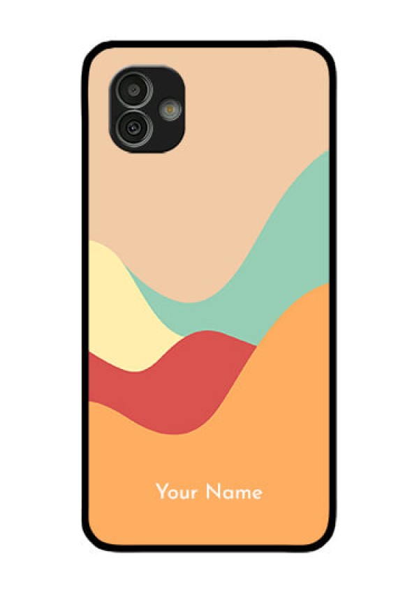 Galaxy M13 5G Personalized Glass Phone Case - Ocean Waves Multi-colour Design