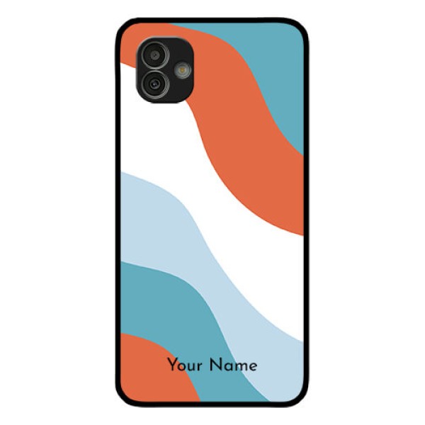 Galaxy M13 5G Custom Glass Mobile Case - coloured Waves Design