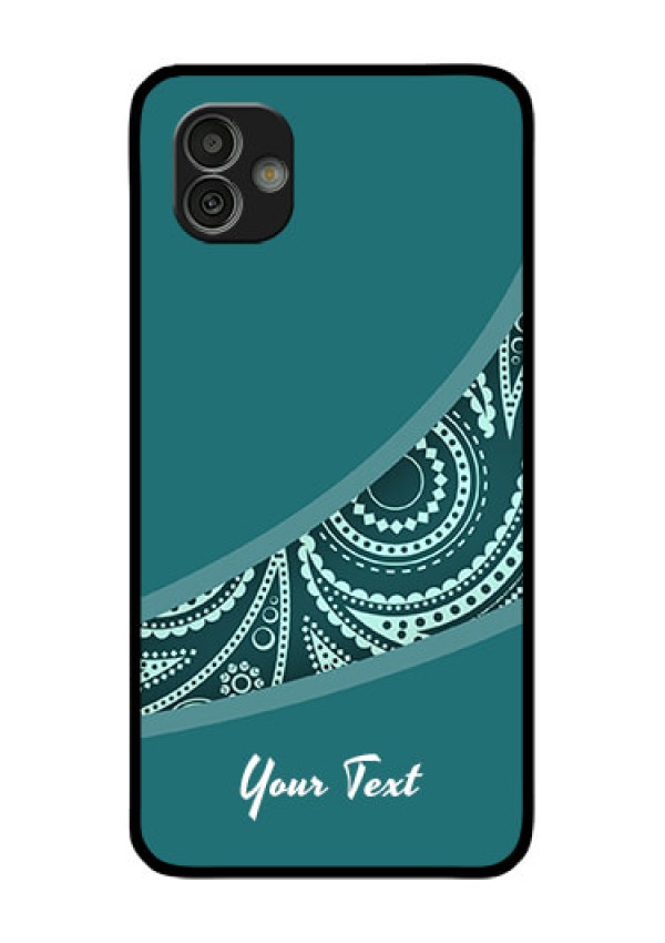 Galaxy M13 5G Photo Printing on Glass Case - semi visible floral Design