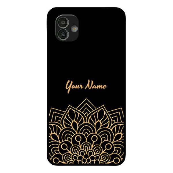 Galaxy M13 5G Custom Glass Phone Case - Golden mandala Design
