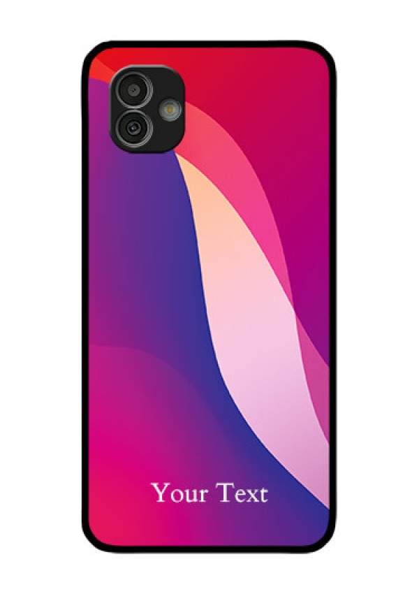 Galaxy M13 5G Personalized Glass Phone Case - Digital abstract Overlap Design