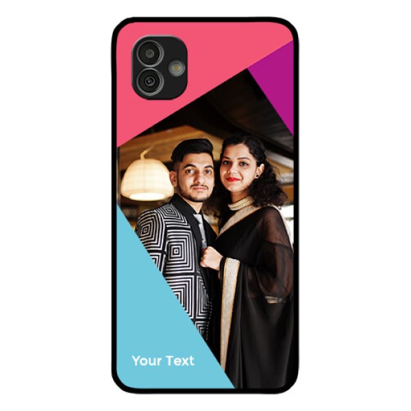 Galaxy M13 5G Custom Glass Mobile Case - Stacked Triple colour Design