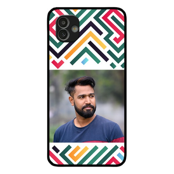 Galaxy M13 5G Personalized Glass Phone Case - Colorful Maze Pattern Design Galaxy M13 5G Personalized Glass Phone Case - Colorful Maze Pattern Design