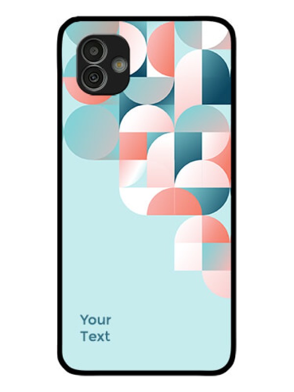 Custom Galaxy M13 5G Custom Glass Phone Case - Stylish Semi-circle Pattern Design