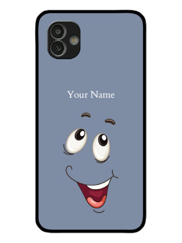 Custom Galaxy M13 5G Photo Printing on Glass Case - Laughing Cartoon Face Design