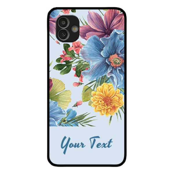 Galaxy M13 5G Custom Glass Mobile Case - Stunning Watercolored Flowers Painting Design