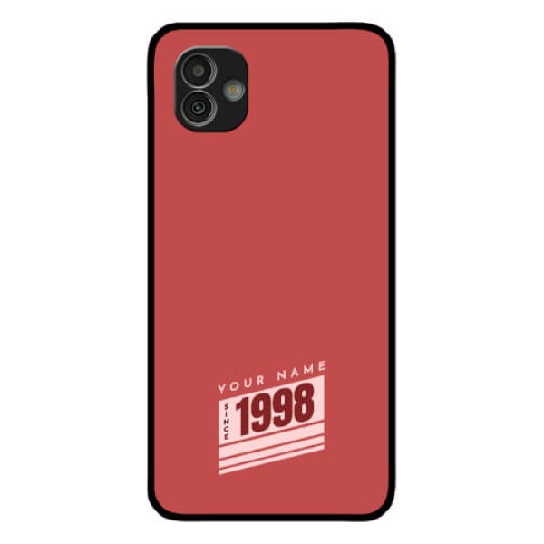 Galaxy M13 5G Custom Glass Phone Case - Red custom year of birth Design Galaxy M13 5G Custom Glass Phone Case - Red custom year of birth Design