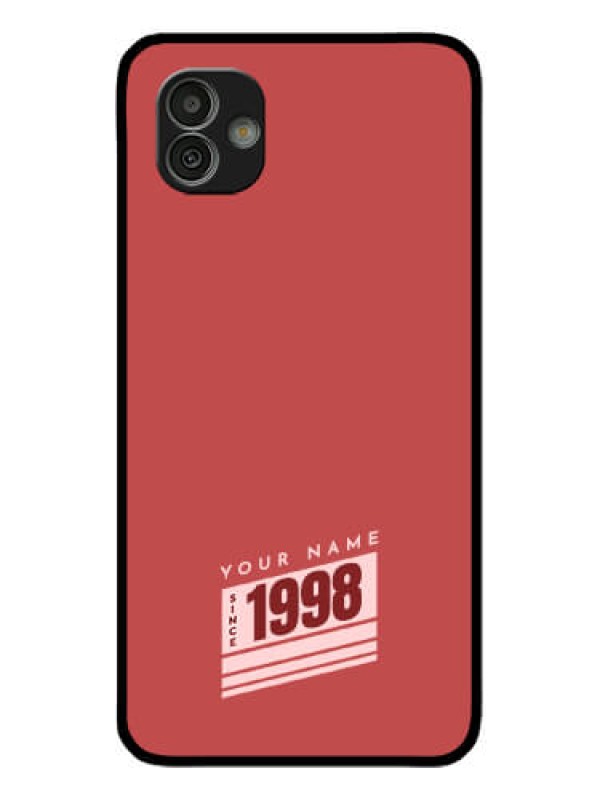 Custom Galaxy M13 5G Custom Glass Phone Case - Red custom year of birth Design