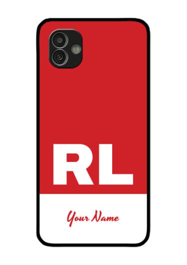 Galaxy M13 5G Personalized Glass Phone Case - dual tone custom text Design