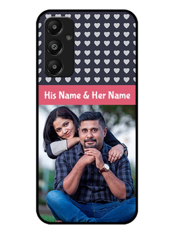 Custom Galaxy M14 4G Custom Glass Phone Case - Love Symbols Design