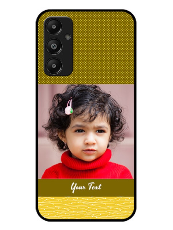 Custom Galaxy M14 4G Custom Glass Phone Case - Simple Green Color Design
