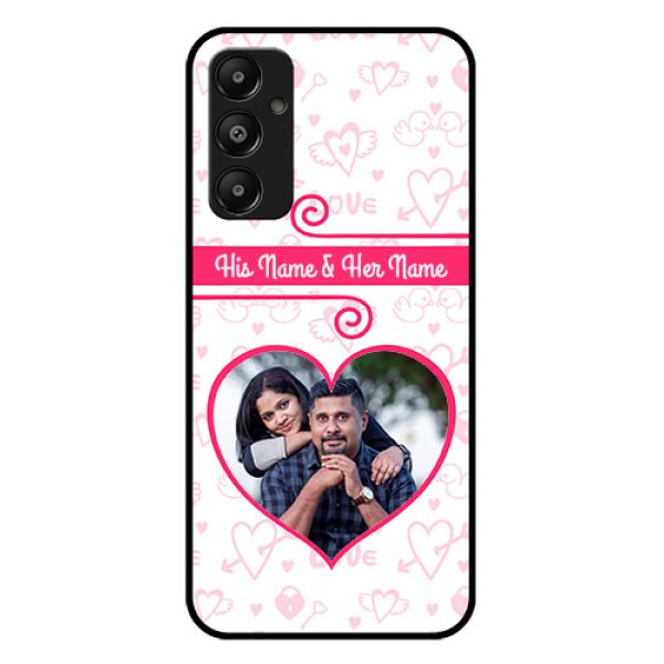 Galaxy M14 4G Custom Glass Phone Case - Heart Shape Love Design Galaxy M14 4G Custom Glass Phone Case - Heart Shape Love Design