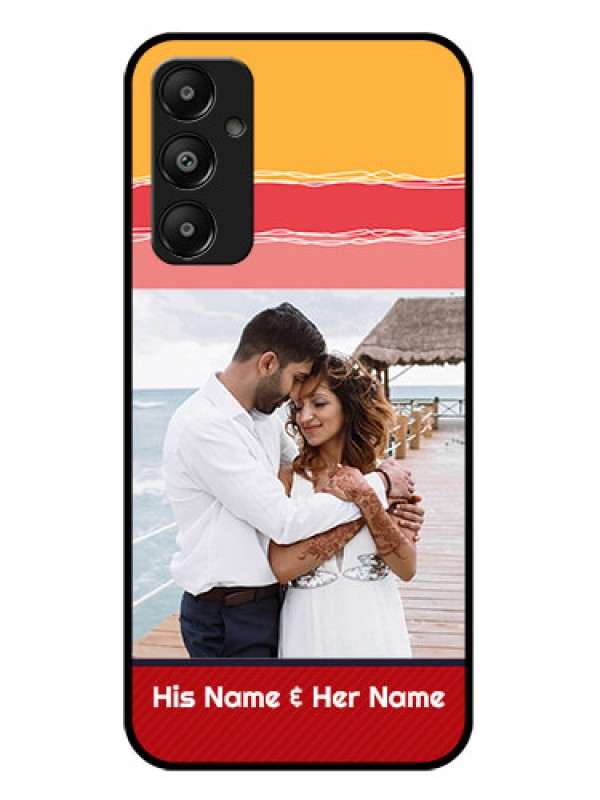 Custom Galaxy M14 4G Custom Glass Phone Case - Colorful Case Design