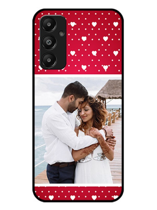 Custom Galaxy M14 4G Custom Glass Phone Case - Hearts Mobile Case Design