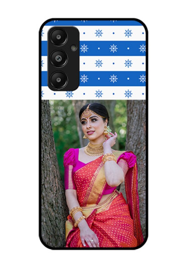 Galaxy M14 4G Custom Glass Phone Case - Snow Pattern Design