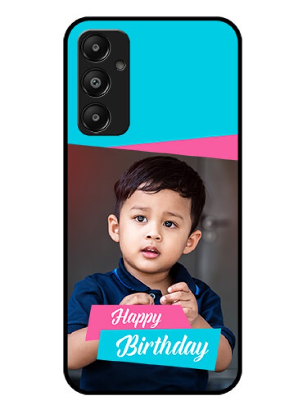 Custom Galaxy M14 4G Custom Glass Phone Case - Image Holder With 2 Color Design