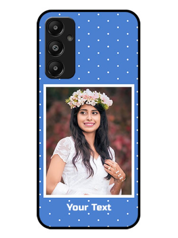 Custom Galaxy M14 4G Custom Glass Phone Case - Polka Dots Design