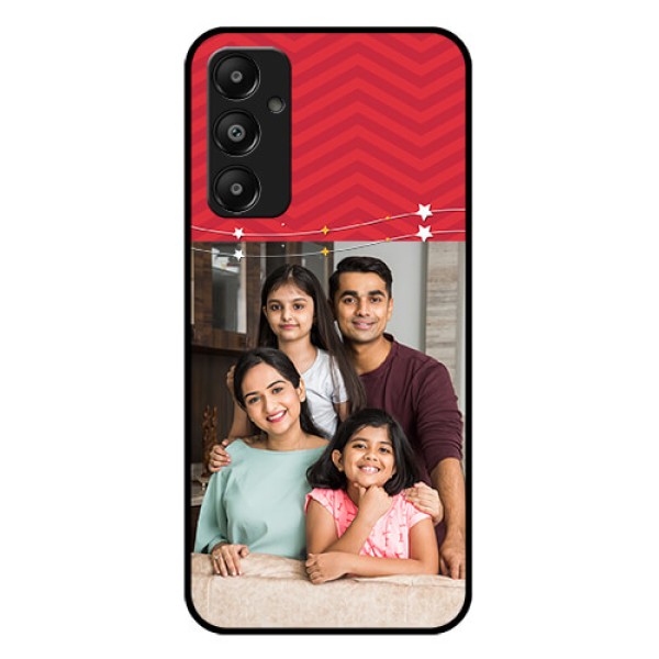 Galaxy M14 4G Custom Glass Phone Case - Happy Family Design