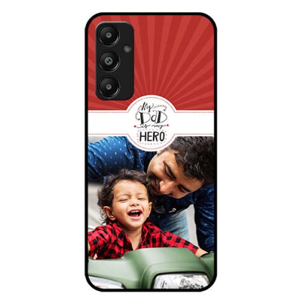 Galaxy M14 4G Custom Glass Phone Case - My Dad Hero Design
