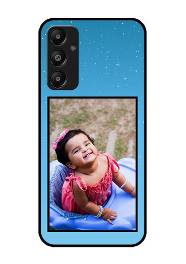 Galaxy M14 4G Custom Glass Phone Case - Wave Pattern Colorful Design